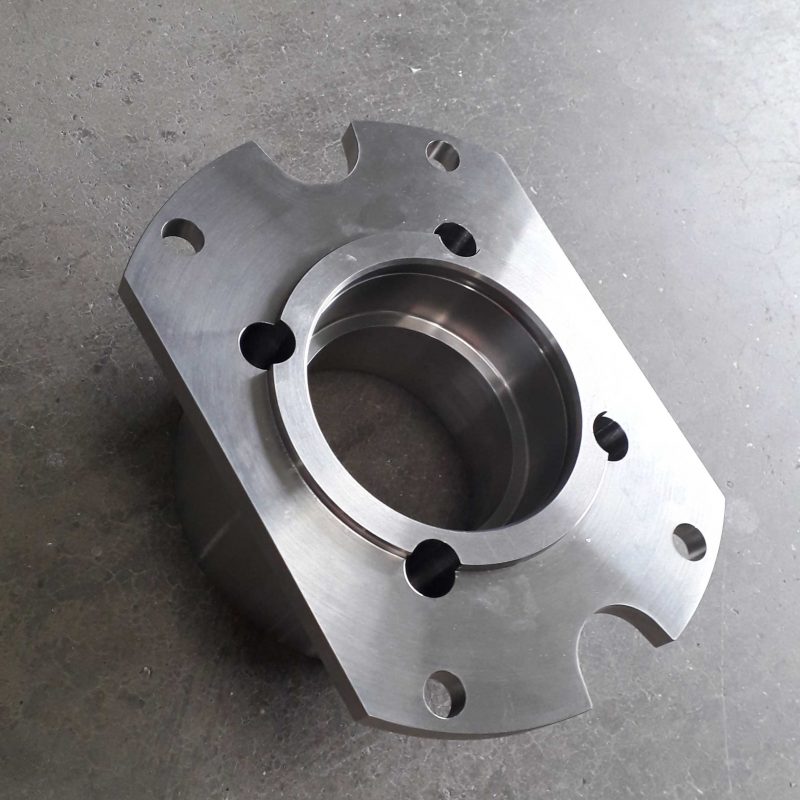 CNC-MACHINED-GUIDE-BUSH-MOUNTS-DORCHETSER-DORSET-plastic-guide-bush-housing-machined-from-304-stainless-steel