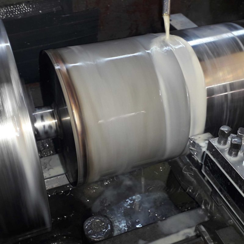WELDMENT-FABRICATION-AND-MACHINING-TURNING-AND-MILLING-DORCHESTER-turning-down-6.5inch-stainless-steel-roller-weldment
